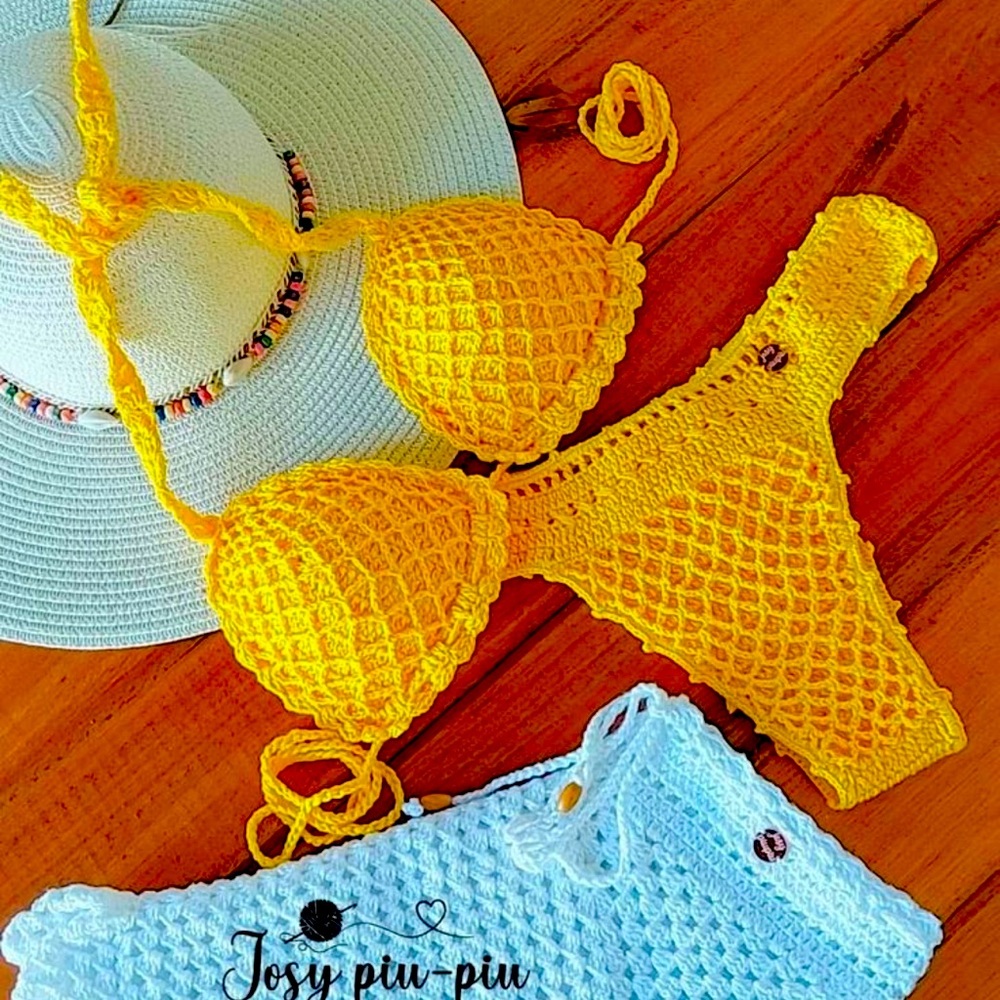 Good nice and cheap two-piece bikini, 100% yarn material suitable for to size L.